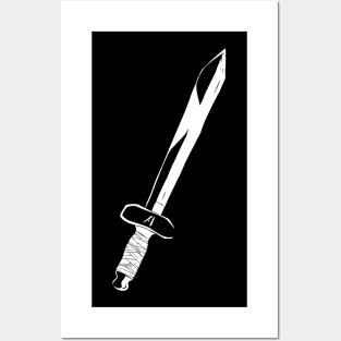 Art / Arthur Leywin First Training Wooden Sword in Minimalist Black and White Vector from the Beginning After the End / TBATE Manhwa Posters and Art